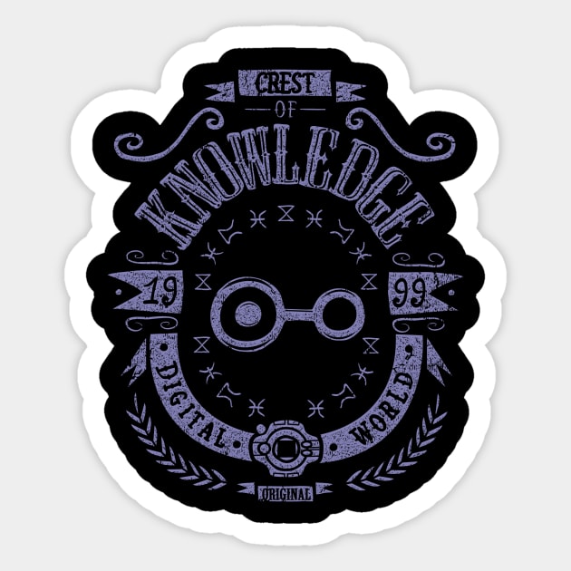 Digimon Crest of Knowledge - Tentomon - Izzy Sticker by Typhoonic